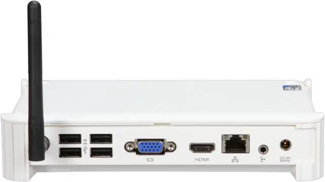 Alt view image 4 of 5 - Foxconn NT425H-0H0W-W-AE Intel PineView-D White Mini / Booksize Barebone System