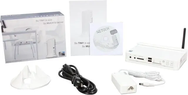 Alt view image 5 of 5 - Foxconn NT425H-0H0W-W-AE Intel PineView-D White Mini / Booksize Barebone System