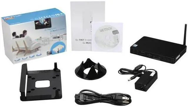Alt view image 5 of 5 - Foxconn nT435H-0h0w-B-A-NA Intel NM10 Black Mini / Booksize Barebone System
