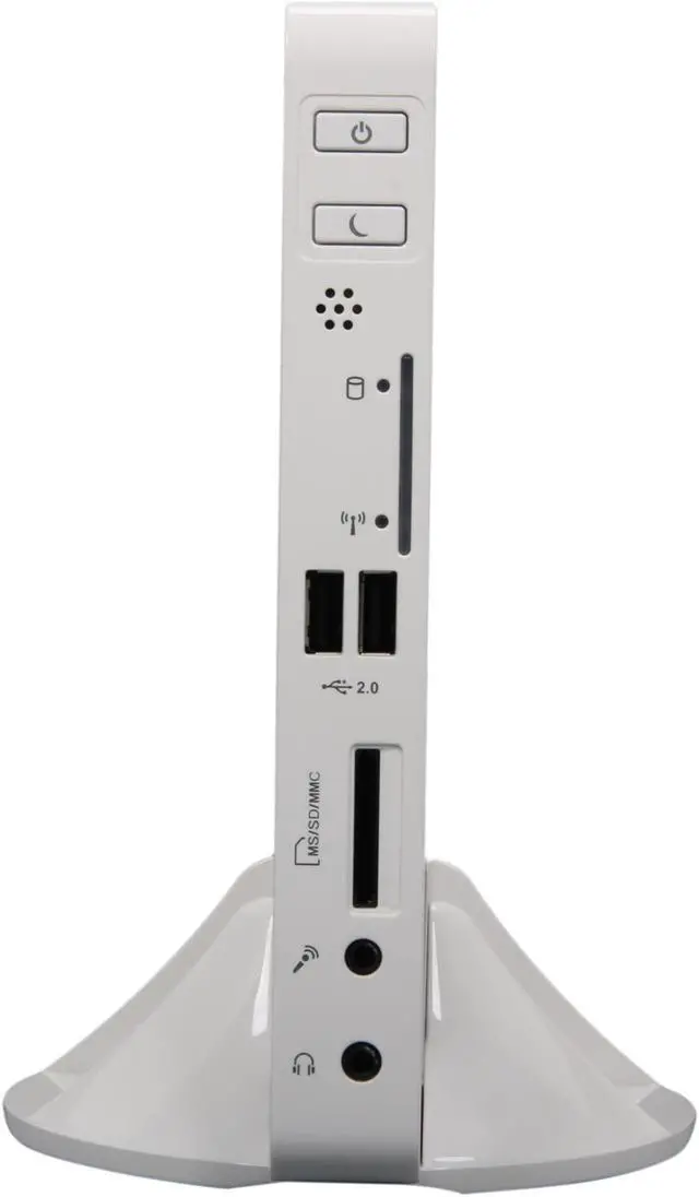 Alt view image 2 of 5 - Foxconn nT425-0h0w-W-A-NA Intel PineView-D White Mini / Booksize Barebone System