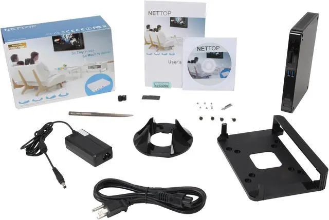 Alt view image 5 of 5 - Foxconn nT-i1500-0H0WBNA Intel NM10 Black Mini / Booksize Barebone System