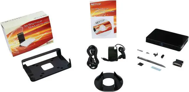 Alt view image 5 of 5 - Foxconn nt-A3700-0H0WBANA AMD A45 (Hudson D1) Black Mini / Booksize Barebone System