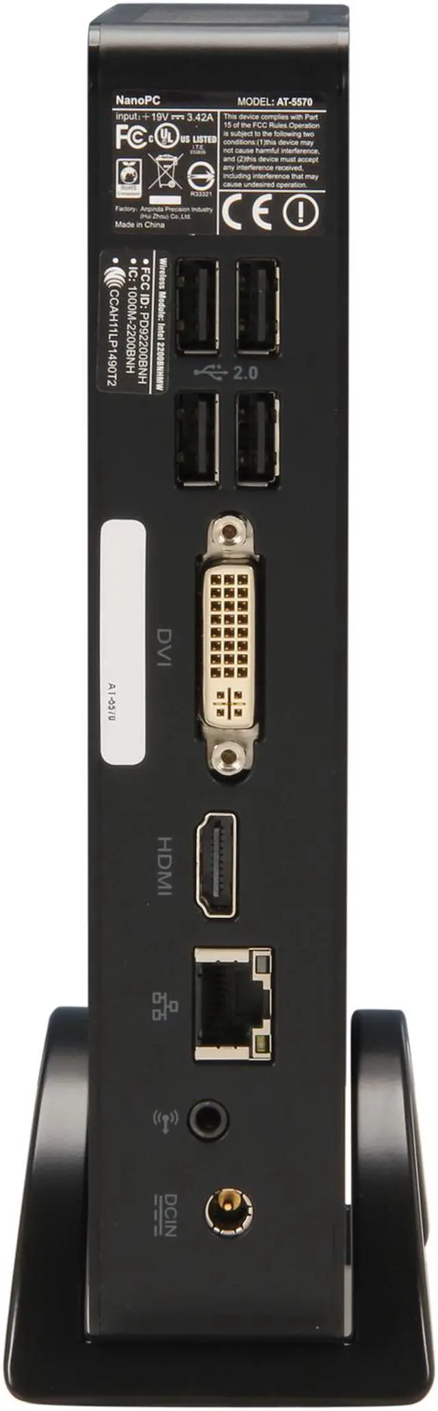 Alt view image 4 of 5 - Foxconn Brazos AT-5570 AMD A45 (Hudson D1) Black Mini / Booksize Barebone System