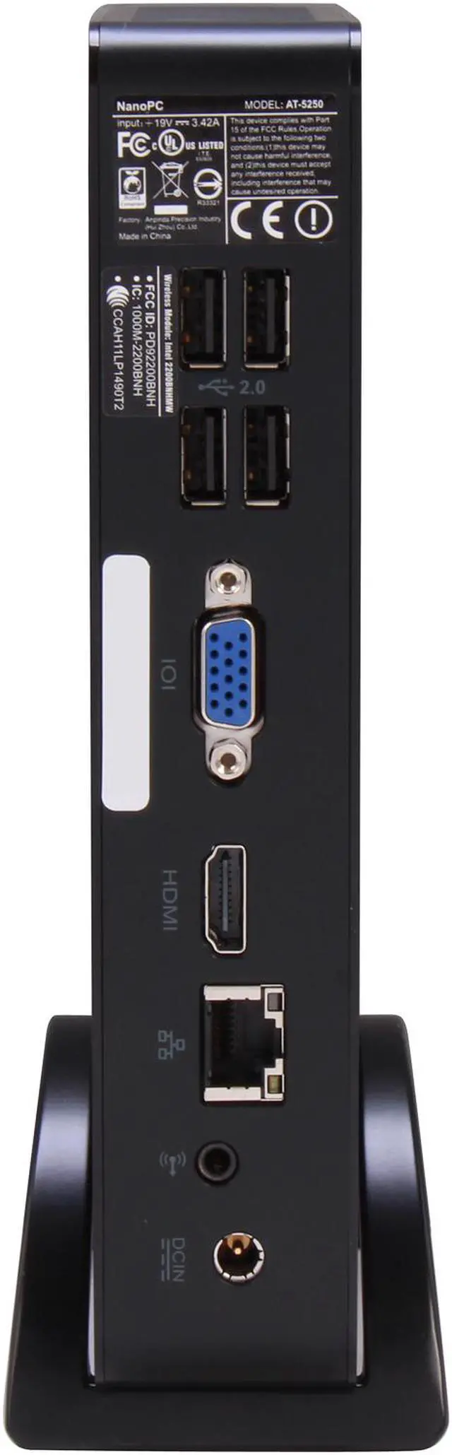 Alt view image 4 of 5 - Foxconn AT-5250 Intel NM10 Black Mini / Booksize Barebone System