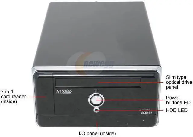 Alt view image 3 of 16 - AOpen XC Cube MZ915-M Intel Socket 479 Intel 915G Mini / Booksize Barebone System