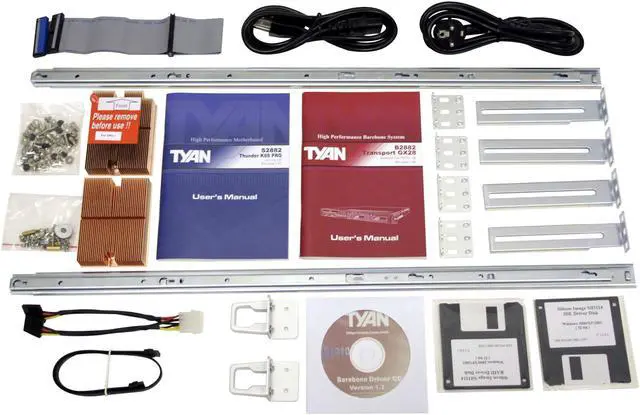 Alt view image 9 of 10 - TYAN B2882G28S2H 1U Rackmount Barebone Server Dual 940 AMD 8131 + 8111 DDR 400/333/266
