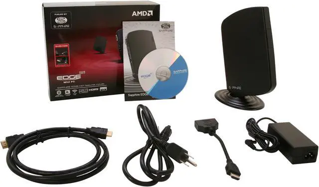 Alt view image 5 of 5 - SAPPHIRE 4H000-06-40G Black EDGE HD3 MINI PC - Barebone