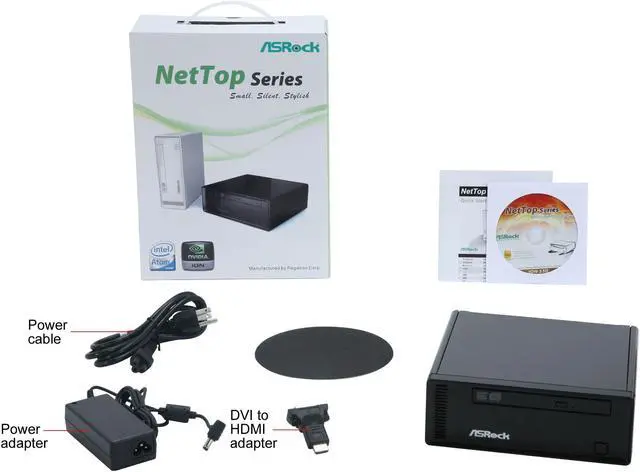 Alt view image 9 of 9 - ASRock ION 330 NVIDIA ION 1 x HDMI Barebone
