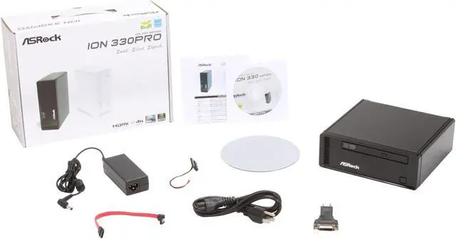 Alt view image 4 of 4 - ASRock ION330 PRO/BLACK NVIDIA ION 1 x HDMI Barebone (OS NOT Included)