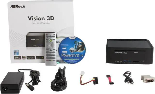 Alt view image 5 of 5 - ASRock Vision 3D 252B Intel HM65 1 x HDMI Barebone