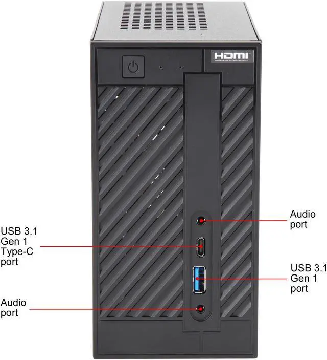Alt view image 5 of 9 - ASRock DESKMINI A300W AMD Socket AM4 AMD A300 1 x HDMI Barebone System