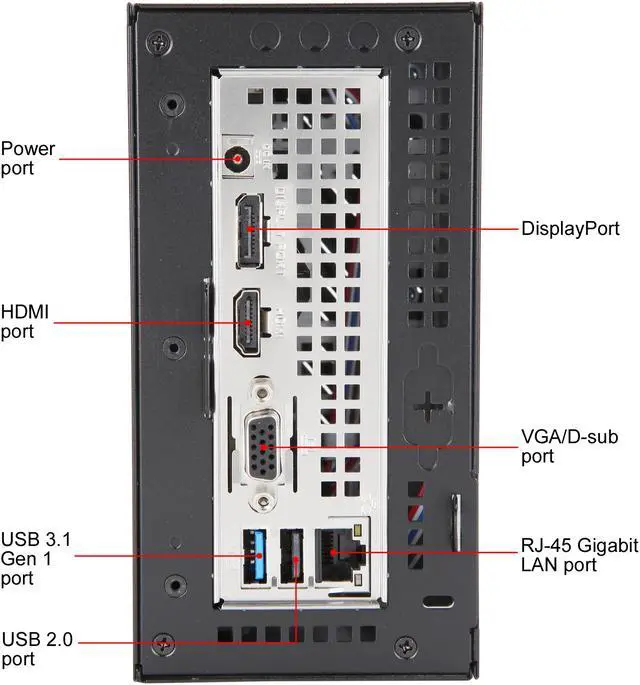 Alt view image 8 of 9 - ASRock DESKMINI A300W AMD Socket AM4 AMD A300 1 x HDMI Barebone System