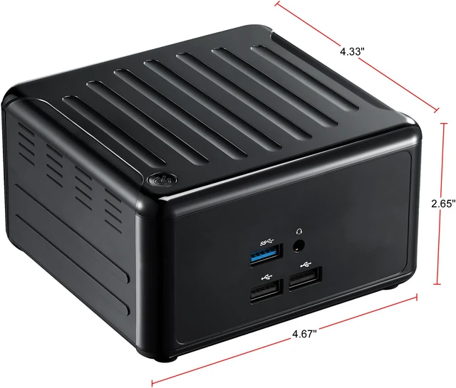 Alt view image 3 of 8 - ASRock AMD Ryzen Embedded CPU Barebone 4X4 BOX-V1000M SoC Dual GLAN Support Triple Displays Mini / Booksize Barebone System
