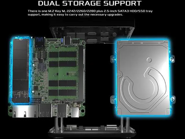 Alt view image 7 of 12 - ASRock Industrial AMD Barebone 4X4 BOX-4800U SoC Faned Embedded BOX PC (Includes AMD Ryzen 7 4800U CPU, Barebone Mini/Booksize)