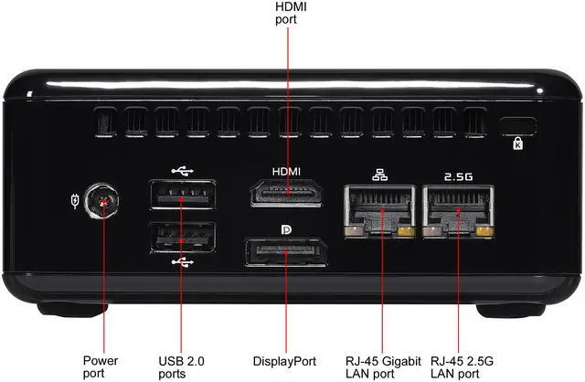 Alt view image 4 of 12 - ASRock Industrial AMD Barebone 4X4 BOX-4800U SoC Faned Embedded BOX PC (Includes AMD Ryzen 7 4800U CPU, Barebone Mini/Booksize)