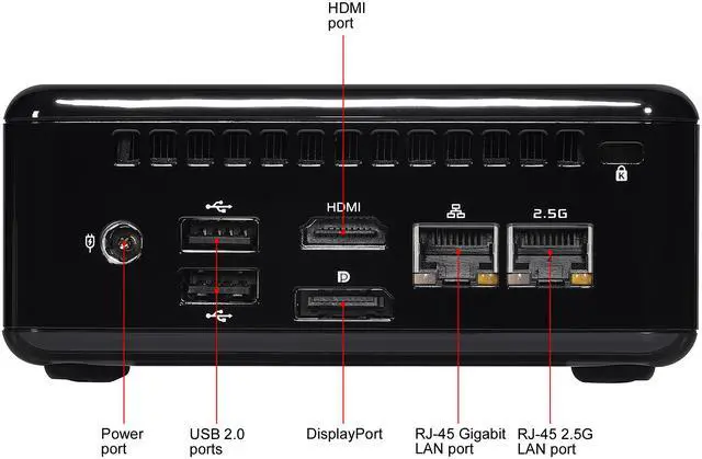 Alt view image 5 of 11 - ASRock Industrial AMD Barebone 4X4 BOX-4500U SoC Faned Embedded BOX PC (Includes AMD Ryzen 5 4500U)