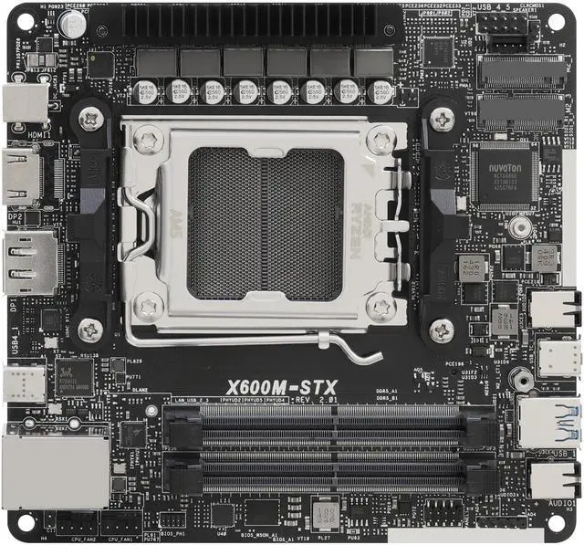 Alt view image 6 of 10 - ASRock DESKMINI X600W/ USB4 Black Barebone System