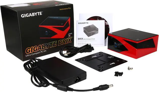 Alt view image 7 of 6 - GIGABYTE GB-BXA8-5557 (rev. 1.0) AMD Bolton M3 Mini / Booksize Barebone System