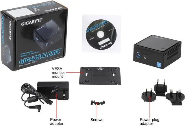 Alt view image 7 of 6 - GIGABYTE BRIX GB-BACE-3000-FT Mini / Booksize Barebone System