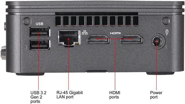 Alt view image 6 of 10 - GIGABYTE BRIX GB-BRI5H-10210 Mini / Booksize Barebone System