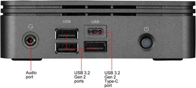Alt view image 4 of 9 - GIGABYTE BRIX GB-BRI5-10210E-BWUS Mini / Booksize Barebone System
