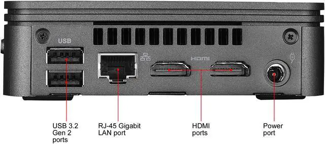 Alt view image 6 of 9 - GIGABYTE BRIX GB-BRI5-10210E-BWUS Mini / Booksize Barebone System