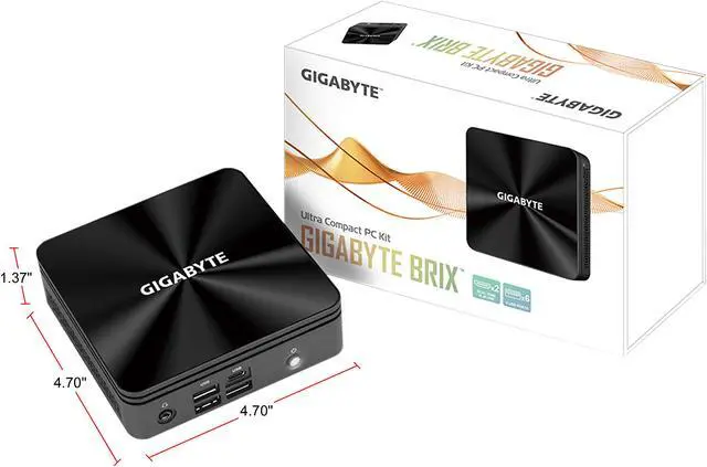 Alt view image 9 of 9 - GIGABYTE BRIX GB-BRI5-10210E-BWUS Mini / Booksize Barebone System