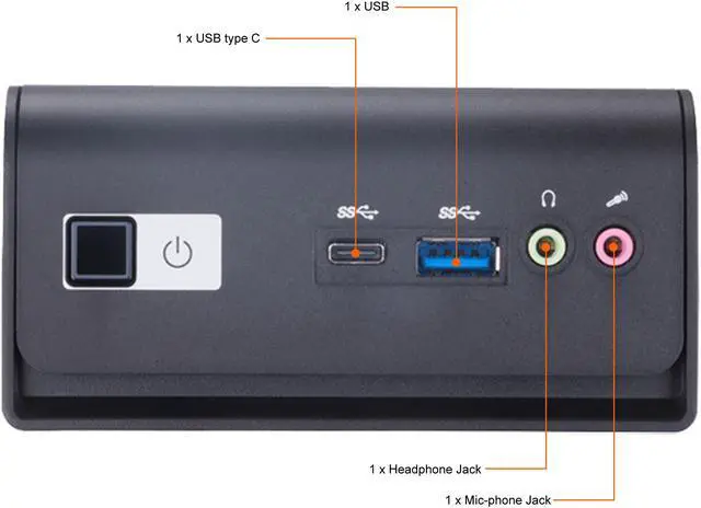 Alt view image 5 of 8 - GIGABYTE GB-BMCE-5105 Compact Mini / Booksize Barebone System DDR4 2933