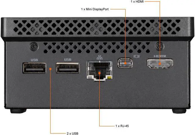 Alt view image 7 of 8 - GIGABYTE GB-BMCE-5105 Compact Mini / Booksize Barebone System DDR4 2933