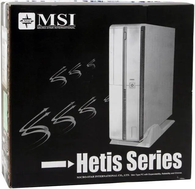 Alt view image 10 of 10 - MSI Hetis 800 Lite Black (RoHS) Intel Socket T(LGA775) VIA P4M800 Pro Barebone