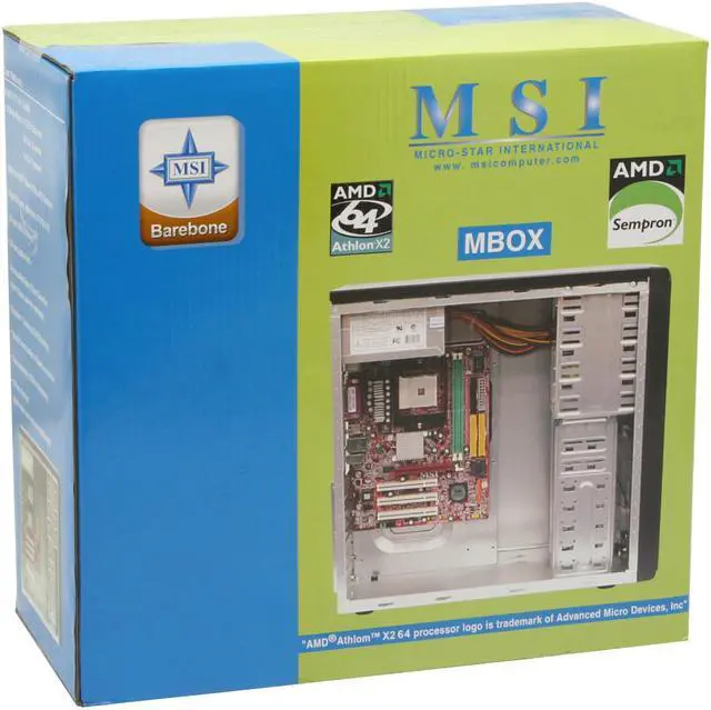 Alt view image 14 of 14 - MSI MBOX K9N6SGM-V AMD Socket AM2 NVIDIA GeForce 6100 /nForce 405 chipset Barebone