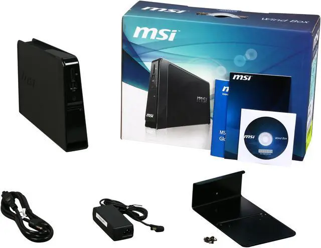Alt view image 9 of 9 - MSI 6667BB-004US Intel 945GC 1 x HDMI Nettop Barebone without ODD Drive Bay