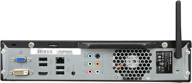 Alt view image 4 of 7 - MSI 6676-003BUS Intel Socket BGA559 Intel NM10 1 x HDMI Nettop Barebone with ODD Drive Bay