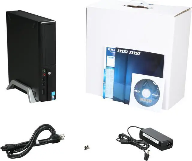 Alt view image 7 of 7 - MSI 6676-003BUS Intel Socket BGA559 Intel NM10 1 x HDMI Nettop Barebone with ODD Drive Bay