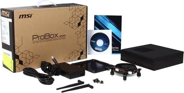 Alt view image 12 of 12 - MSI ProBox23-006BUS (936-B08311-006) Intel Socket LGA1150 Intel H81 Black Mini / Booksize Barebone System