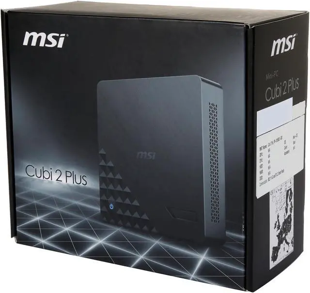 Alt view image 7 of 7 - MSI Cubi 2 Plus 7M - 015 Intel Socket LGA1151 Intel H110 Black Mini / Booksize Barebone System