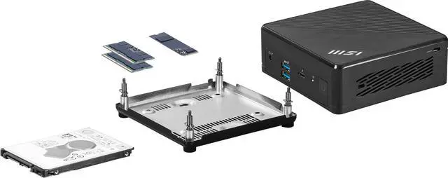 Alt view image 7 of 11 - MSI Cubi 5 1MA-494BUS Black Mini Barebone with Intel Core 5 120 CPU, support 2 SO DIMM DDR4 3200 Memory, Thunderbolt 4,Dual LAN,Triple Display support