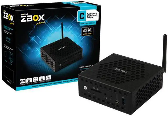 Alt view image 8 of 8 - ZOTAC ZBOX C Series CI323 Nano Passive Cooling Mini PC with Intel Celeron N3150 Quad-Core CPU Intel HD Graphics Barebones System