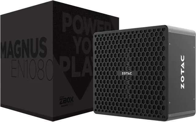 Alt view image 10 of 10 - ZOTAC ZBOX MAGNUS EN1080 10 Year Anniversary Edition Gaming Mini PC, ZBOX-EN1080-U, Intel Core i7-6700 Quad-Core CPU NVIDIA GeForce GTX 1080 Graphics VR Ready Liquid Cooling Compact 4K Quad Display Barebones No Memory/Storage/OS