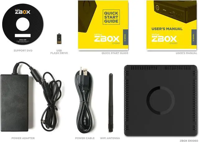 Alt view image 9 of 10 - Zotac MAGNUS ZBOX-EN1060-P-U-i3 GTX 1060 GDDR5 8GB Memory 32GB M.2 SATA SSD Black Mini / Booksize