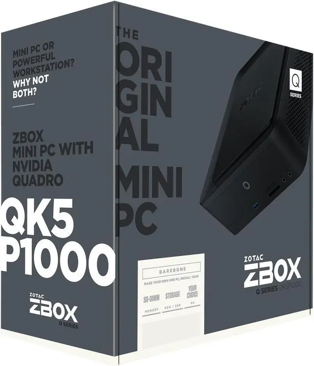 Alt view image 11 of 11 - Zotac ZBOX Q Series ZBOX-QK5P1000-U Black Mini / Booksize Barebone System