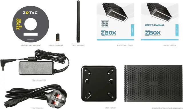Alt view image 9 of 11 - Zotac ZBOX CI622 nano ZBOX-CI622NANO-U Mini / Booksize Barebone System