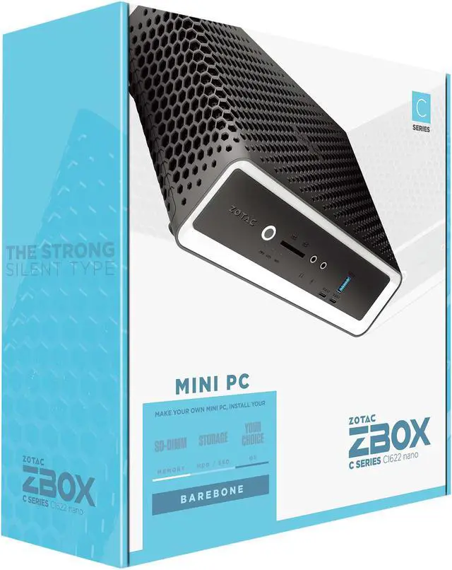 Alt view image 11 of 11 - Zotac ZBOX CI622 nano ZBOX-CI622NANO-U Mini / Booksize Barebone System