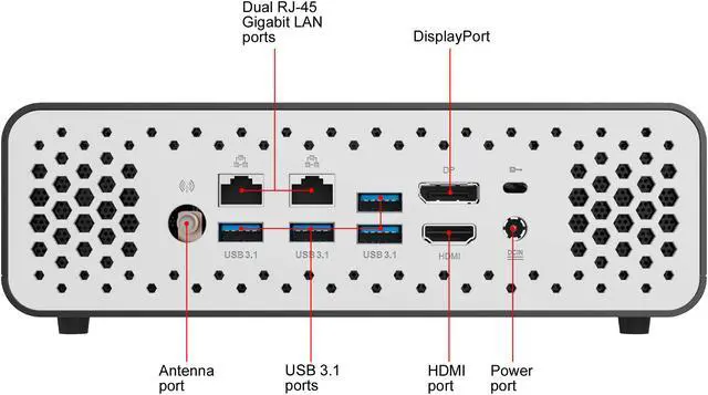 Alt view image 8 of 11 - Zotac ZBOX CI622 nano ZBOX-CI622NANO-U Mini / Booksize Barebone System