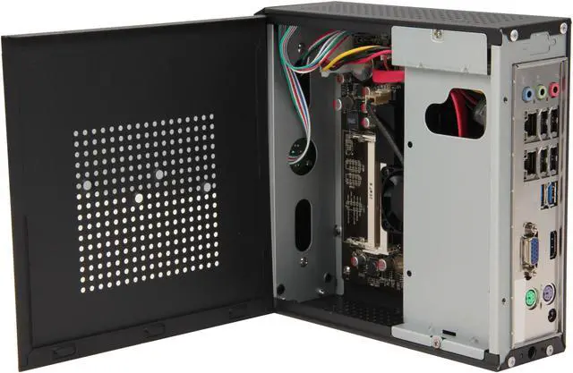 Alt view image 6 of 8 - OEM Production 2550L2D-MxPC Intel NM10 Black Mini / Booksize Barebone System - OEM