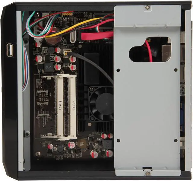 Alt view image 7 of 8 - OEM Production 2550L2D-MxPC Intel NM10 Black Mini / Booksize Barebone System - OEM