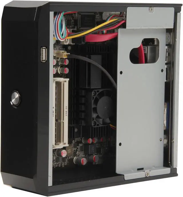 Alt view image 8 of 8 - OEM Production 2550L2D-MxPC Intel NM10 Black Mini / Booksize Barebone System - OEM