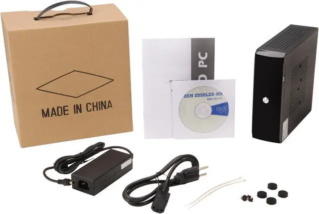 Alt view image 9 of 8 - OEM Production 2550L2D-MxPC Intel NM10 Black Mini / Booksize Barebone System - OEM