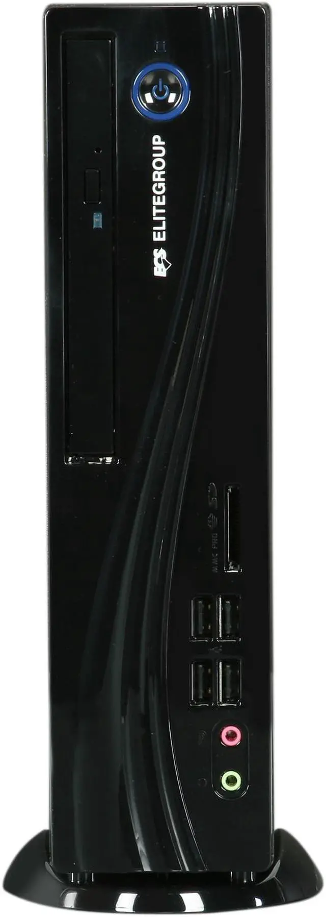 Alt view image 2 of 8 - ECS MS200 Intel Socket LGA1156 Intel H55 Black Mini / Booksize Barebone System