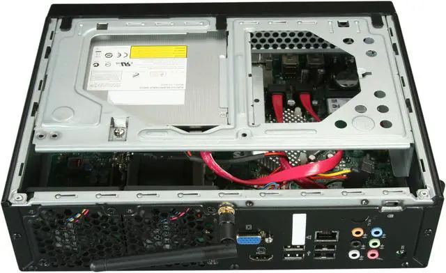 Alt view image 5 of 8 - ECS MS200 Intel Socket LGA1156 Intel H55 Black Mini / Booksize Barebone System
